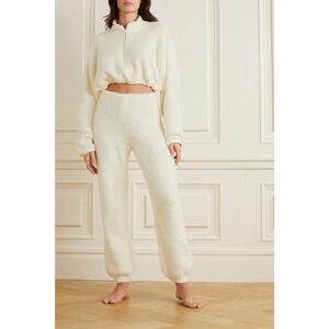 Skims Cozy Knit Lounge Jogger Pants Ivory White Size Large/XL